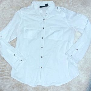 DKNY white button up